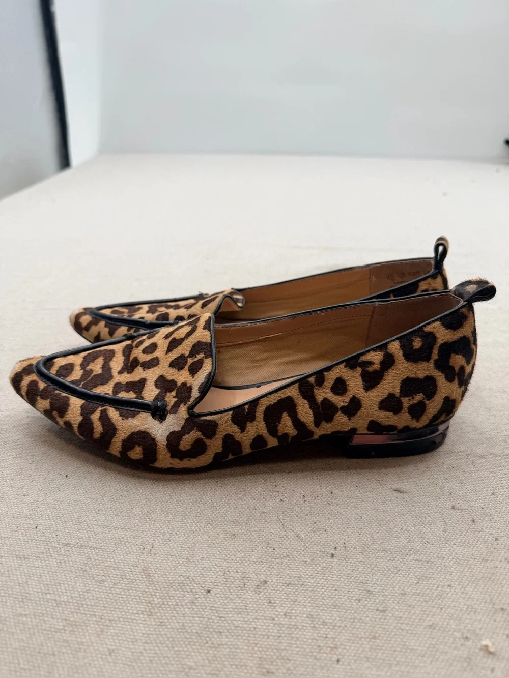 Franco Sarto Susie Leopard-Print Pointed Loafers - Brown/Tan